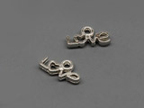 Надпис Love 12x6.5mm, отвор халка - 2mm - 400g ≈ 6050 бр.