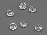 Мънисто с повърхнини бяло 6x 4.5mm, отвор 1.5mm - 500g ≈ 5900 бр.