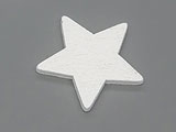 Звезда бяла 30x28mm, дебелина 2.4mm - 10 бр.