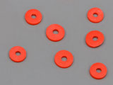 Диск Фимо червен d=6mm, дебелина 1.35mm, отвор 2.5mm - 50g ≈ 1180 бр.