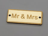 Плочка Mr&Mrs 17x39.5x2.3mm, отвори 2.5mm - 10 бр.