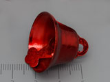 Камбанка червена 26x30.5mm, oтвор халка 3.5mm - 50 бр.