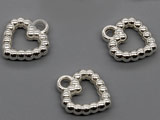 Сърце 13x15x3mm, отвор халка 2.2mm - 25g ≈ 110 бр.