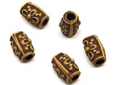 Цилиндър - кафяв 6.5x11mm, отвор 3mm - 50g  ≈ 190 бр.