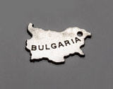 Карта България цвят сребро, 16x26x1.5mm, отвор 1.8mm - 100бр.