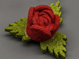 Роза червена 38x42x17mm - 100 бр.