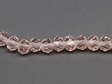 Наниз кристал розов - d=6mm, височина 5mm, отвор 1mm, дължина 45сm ≈ 99-100 бр. - 1бр.