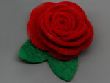 Роза червена 40x45mm - 100 бр.