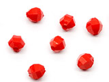 Мънисто с повърхнини червено 6x6.3mm, отвор 1.5mm - 500g ≈ 5180 бр.