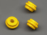 Мънисто жълто 10x6mm, отвор 2.5mm - 25g ≈ 123 бр.