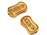 Плочка friend - кафявa 19х11x3.5mm, отвор 2mm - 500g ≈ 780 бр.