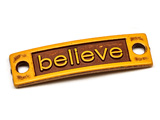 Плочка Believe 35x9.5mm, отвори 3mm - 25g ≈ 45 бр.