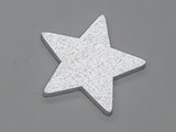 Звезда сребърна 30x28mm, дебелина 2.4mm - 10 бр.