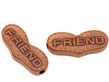 Сърце Friend 24.5x10mm, дебелина 3.9mm, отвор 2.4mm - 25g ≈ 33 бр.