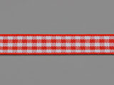 Лента каре червено и бяло 11mm ≈ 50 ярда