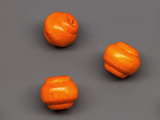 Мънисто оранжево 9x7.5mm, отвор 2mm - 25g ≈ 120 бр.