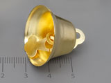 Камбанка цвят злато 26x30.5mm, oтвор халка 3.5mm - 5 бр.