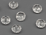 Мънисто с повърхнини бяло 8x5mm, отвор 1.5mm - 500g ≈ 2560 бр.