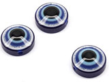 Диск синьо око с брокат d=12mm, деб. 5mm, отвор 1.5mm - 500бр.