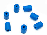 Цилиндър син d=6mm, височина 8mm, отвор 2mm - 25g ≈ 220 бр.