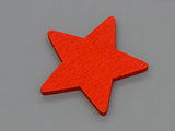 Звезда червена 30x28mm, дебелина 2.4mm - 100 бр.