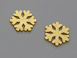 Снежинка златна 20mm, дебелина 2.4mm - 10 бр.