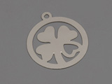 Детелина в кръг 25x22mm, халка 1.8mm - 10 бр.