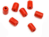 Цилиндър червен d=6mm, височина 8mm, отвор 2mm - 500g ≈ 4400 бр.