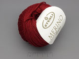 Мерино Baby тъмно червено, 50% мериносова вълна , 50% полиакрил -50g ≈ 115m