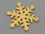 Снежинка златна 40mm, дебелина 2.5mm - 10 бр.