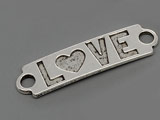 Плочка Love 40x10mm, отвор халки 4mm - 100 бр.